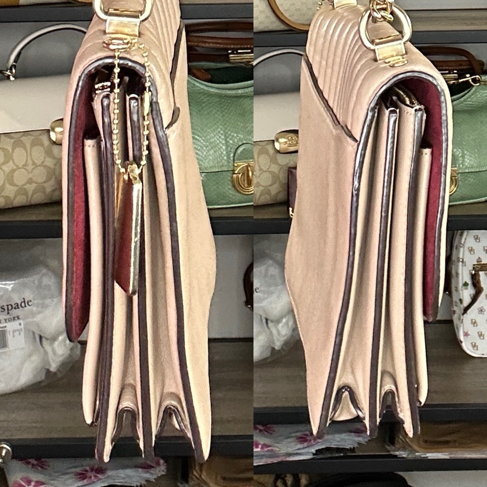 Coach Madison Quilted Chain Shoulder Bag Blush Pink Leather 2020 - Picture 11 of 11